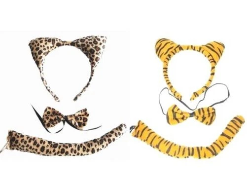 Tiger Verkleidungsset Für Kinder – Mit Haarreif, Schleife & Schwanz, 10x13 Cm