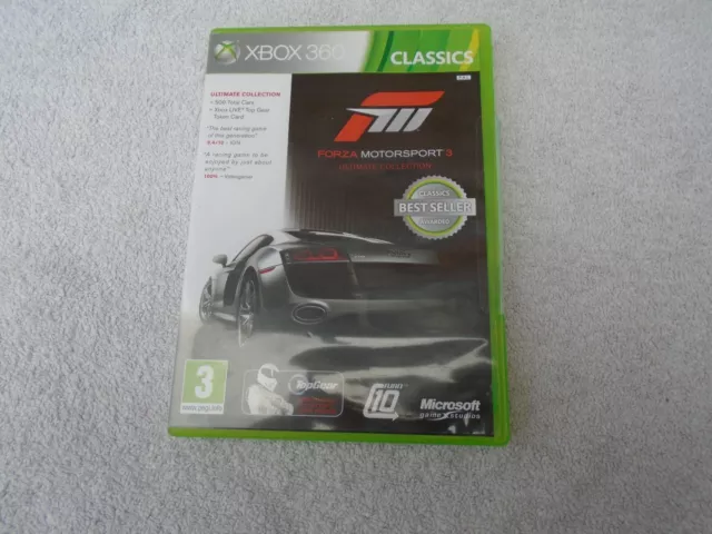 Forza Motorsport 3 Ultimate (Microsoft Xbox 360, 2009 Video Game) With Manual