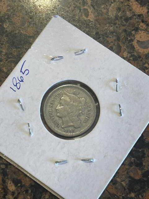 1865 3 Cent Nickel Piece 1865 3 Cent Nickel Piece