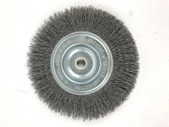Steel Wire Wheel 6" Crimped Carbon Brush Weiler Vortec Pro 6000RPM 36202 (1ct)