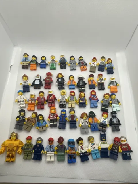 LEGO HUGE LOT Of 50 Lego Mini figures Bulk Mixed Assorted People With  Headgear $59.99 - PicClick