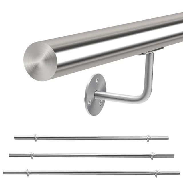 Ulk Railing HANDRAIL STAIR RAILING Brushed Stainless Steel Balustrade Wall Grab ...