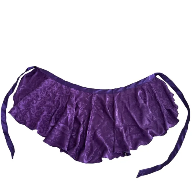 Purple Apron Costume Accessory Satin Adult One Size