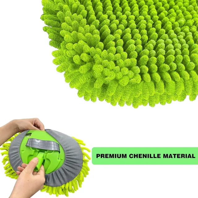 Microfiber Car Wash Brush Mop Kit Mitt Sponge with Long Handle Cleaning Supplies 3