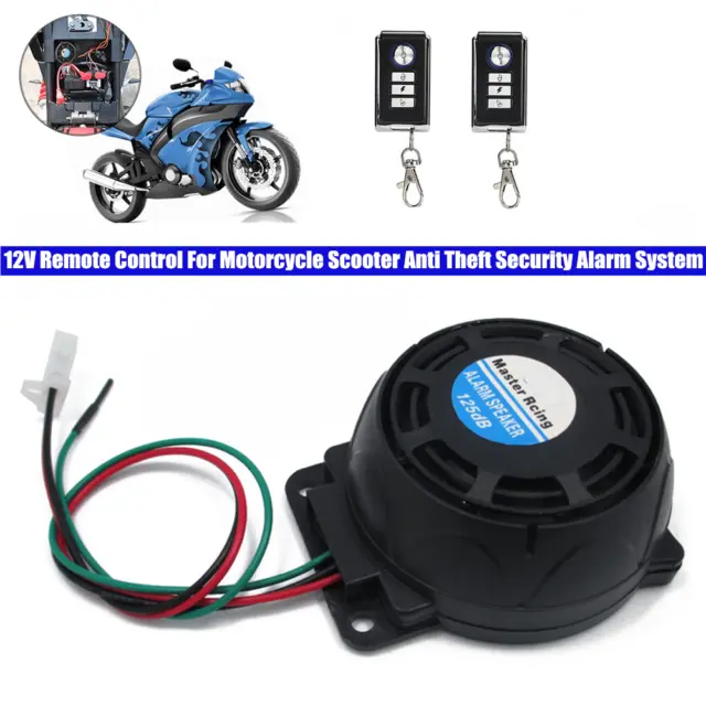 9-15V Remote Control For Motorcycle Scooter Anti Theft Security Alarm System Set