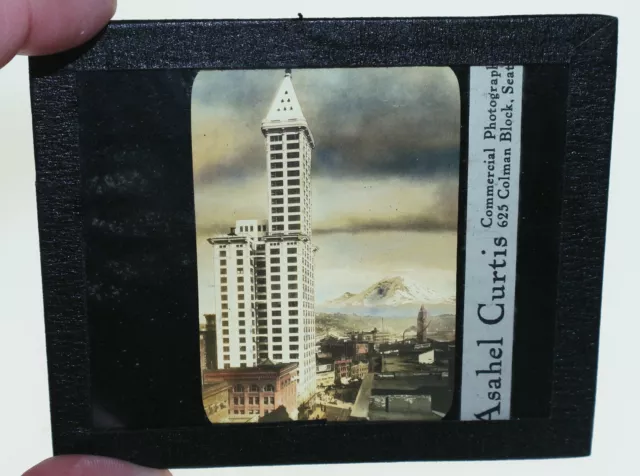 Asahel Curtis Smith Tower Seattle WA Mount Rainier GLASS SLIDE