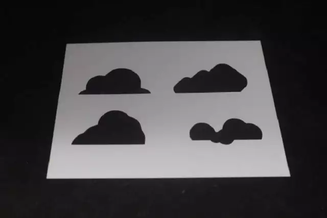 MINI Cloud Mylar Stencil Art Airbrush reusable  Mylar Durable Paint L484