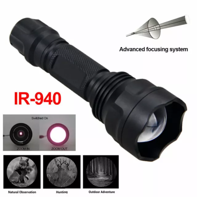 500Yards Laser Infrared IR 850nm/940nm LED Hunting Light Night Vision Gun Torch1 3