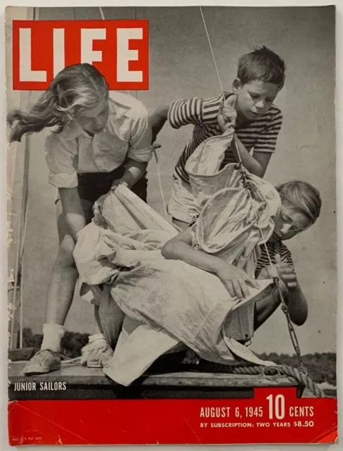 Vintage August 6, 1945 LIFE Magazine - JUNIOR SAILORS