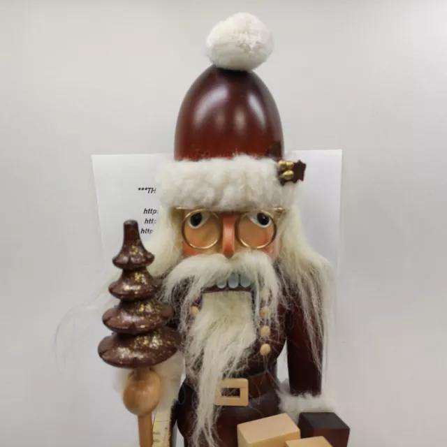 Vintage Christian Ulbricht Santa Claus Wood nutcracker German 16.5” Seiffener 2