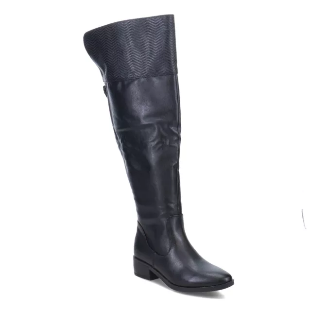 Women's Baretraps, Marcela Boot - Wide Calf MARCELA-BLACK Black Synthetic