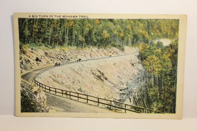 Postcard A Big Turn Of The Mohawk Trail MA Massachusetts