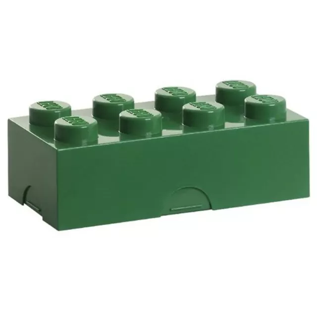 Lego Fiambrera Niños / Caja Almacenaje - Infantil Escolar Verde Fiambrera