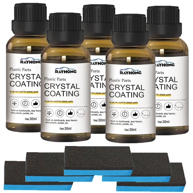 5 SET PLASTIC Parts Crystal Coating Car Refresher Agent Maintenance