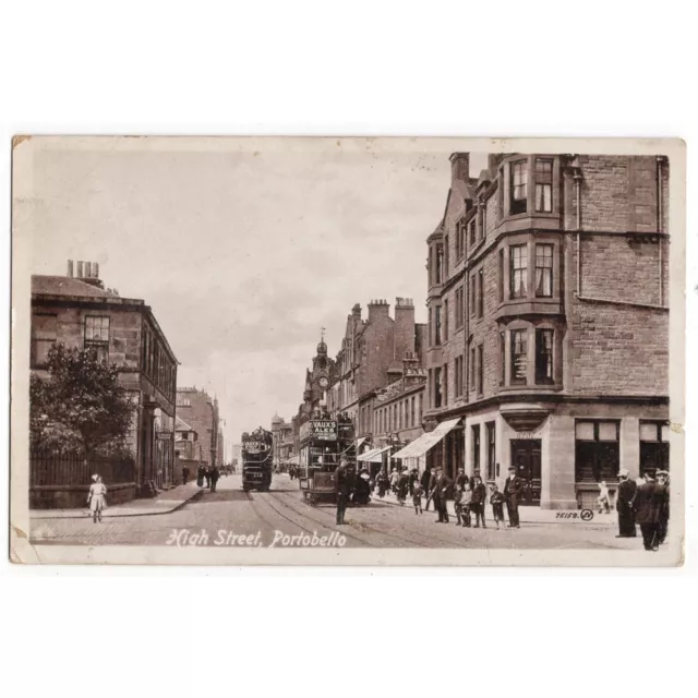 PORTOBELLO High Street, Edinburgh Postcard Postally Used 1914 Valentine's Series