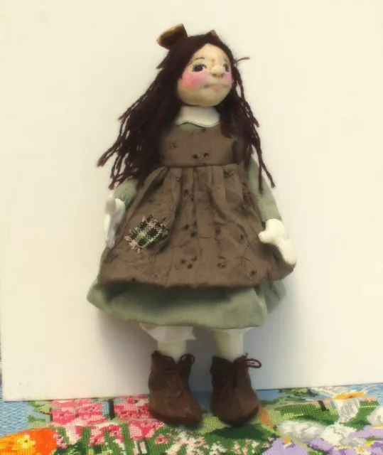 Sally Urchin cloth doll sewing pattern.  Makes 10" (27cm) Victorian-style doll.