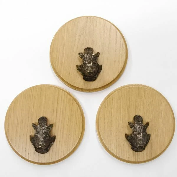 3 Pieza Keilerschilder Redondo Claro Af 13 CM Con 3 X Pequeño Jabalí Cabeza 3