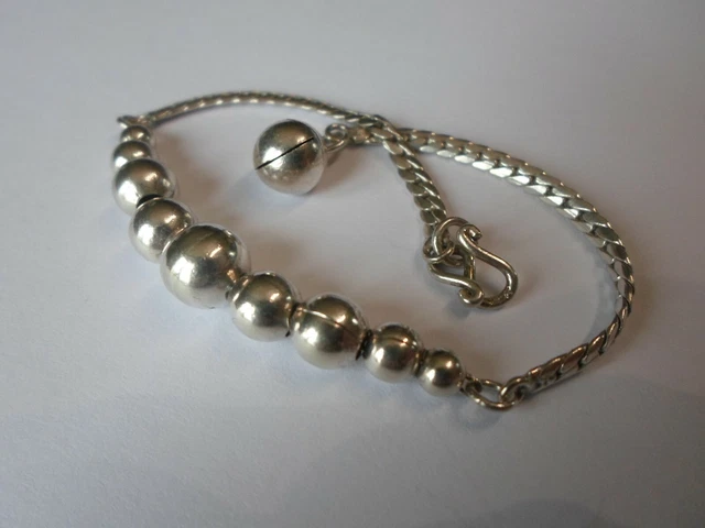 Bracelet Moderniste En Argent Massif - Designer à Identifier - Années 1960/70 - Parfait état