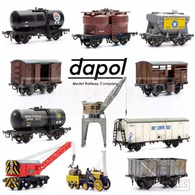 Dapol Plastic Model Kits Tanker Wagon Van Crane OO HO Gauge Scale Railway Track