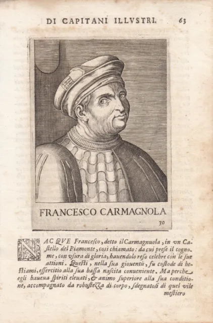 17th century portrait of Francesco Bussone da Carmagnola Condottiere Carmagnole 1636 2