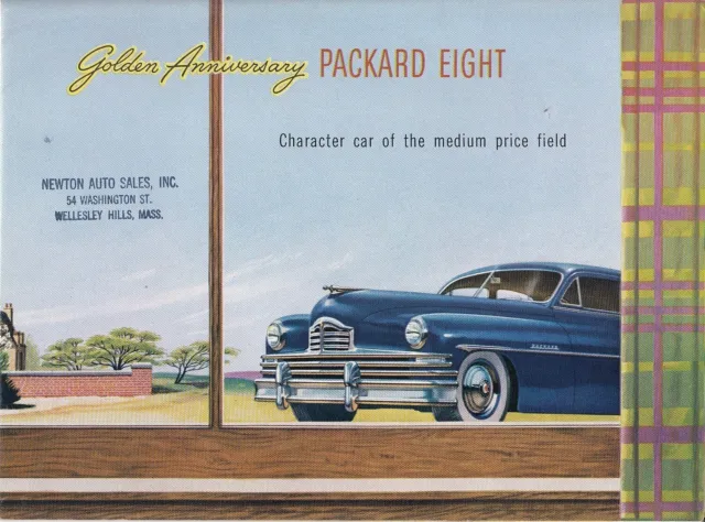 1949 Packard Eight Models Golden Anniversary Dealer Color Sales Brochure Folder