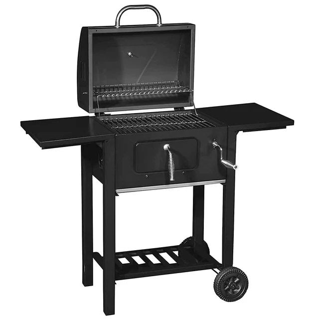 CHARCOAL BBQ GRILL Trolley Barbecue Smoker Outdoor Garden Patio Picnic