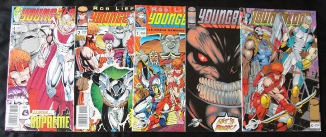 Lote 5 Comics Youngblood - Nº 0, 1, 2, 4 Y 5 - Planeta Agostini - World Comics -