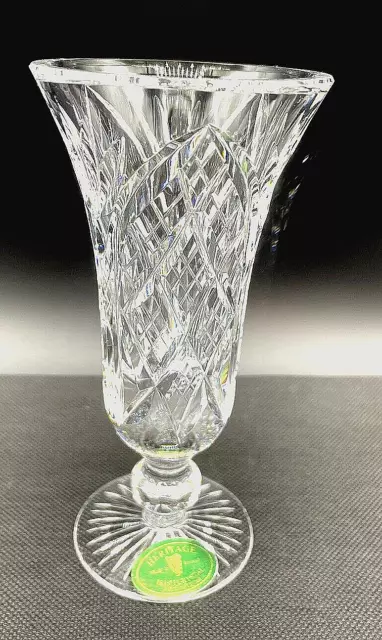 Heritage Irish Leaded Crystal Brilliant Cut Cathedral Floral Vase 6" x 3"