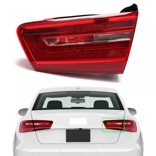 Right Rear Inner LED Tail Light Stop Brake Lamp For Audi A6 C7 Saloon 2010-2015