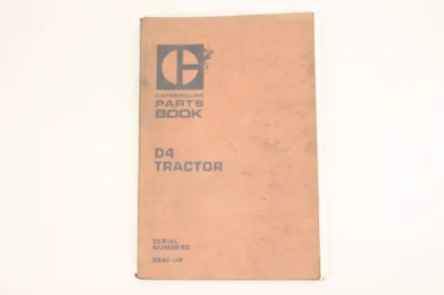 CATEPILLAR CAT PARTS BOOK D4 Tractor 1973 Ersatzteileliste Ersatzteilekatalog