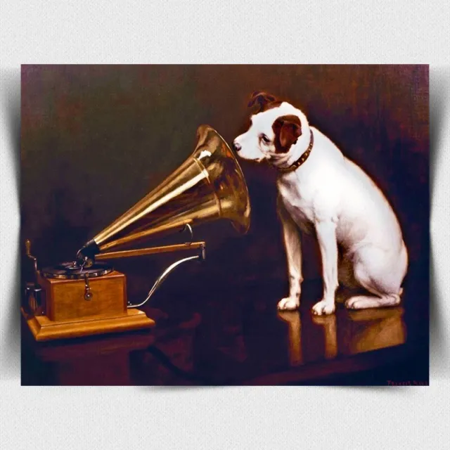 METAL SIGN WALL PLAQUE His Master's Voice HMV Dog Gramophone