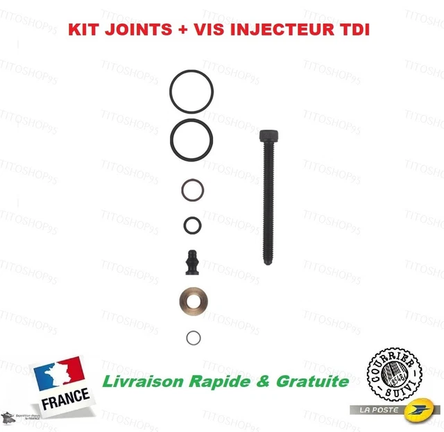 Kit Joints d'Étanchéité Vis d'Injecteur Citroën Ford Peugeot 1.6 HDI  30750089 