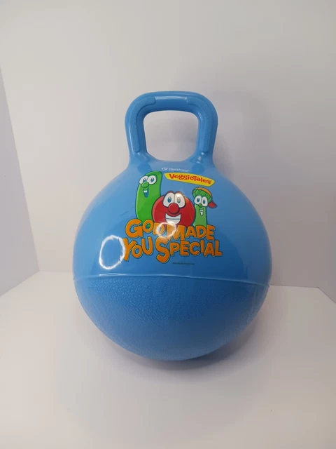 Hedstrom Vintage 1999 Hoppity Hippity Hop Veggie Tales Blue Bouncing VeggieTales