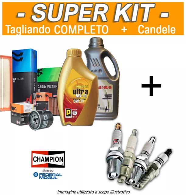 Kit Tagliando COMPLETO + 4 Candele ALFA ROMEO MITO '11-> 1.4 Bifuel 88 KW 120 CV