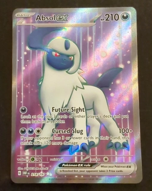 🔥Pokemon SV Obsidian Flames Absol ex Ultra Rare card 214 Full Art Dark