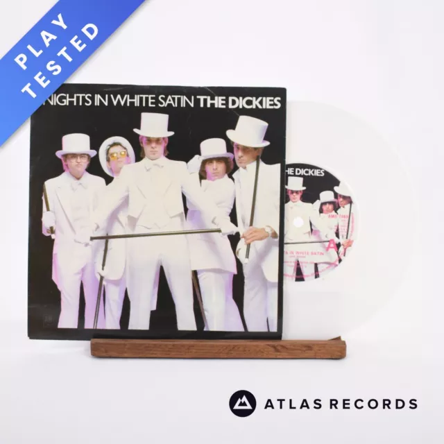 The Dickies - Nights In White Satin - White 7" Vinyl Record - VG+/VG+