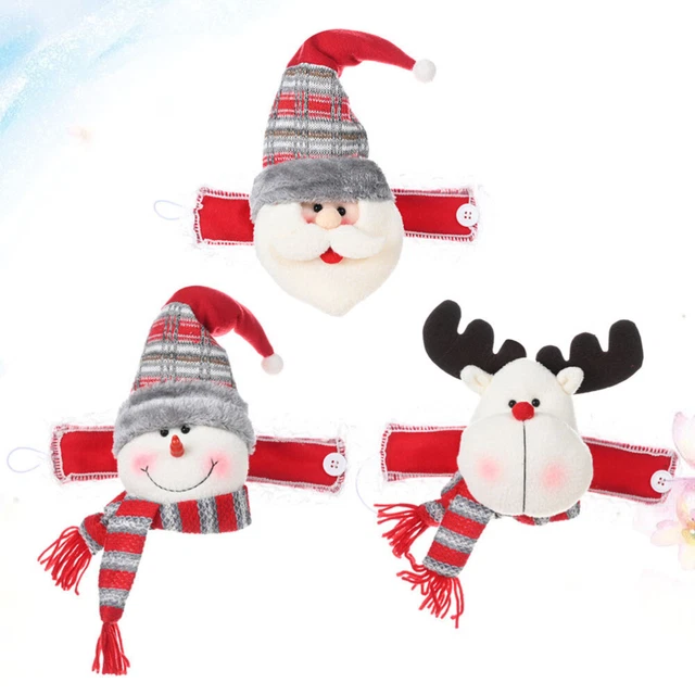 3 Pcs Cartoon Curtain Tieback Christmas Santa Ornament