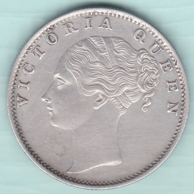 East India Company 1840 Victoria Queen One Rupee Silver Coin In Top Grade