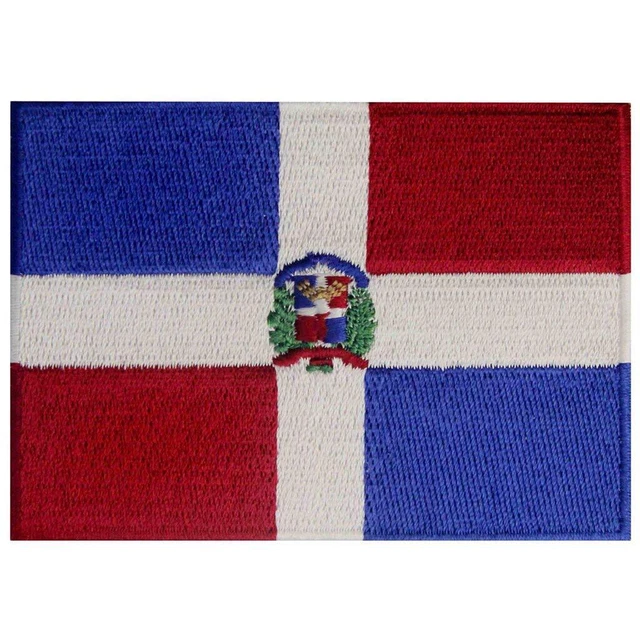 U24 Toppa Termoadesiva Ricamata – Bandiera Repubblica Dominicana, 8 X 5 Cm, Da Cucire O Stirare