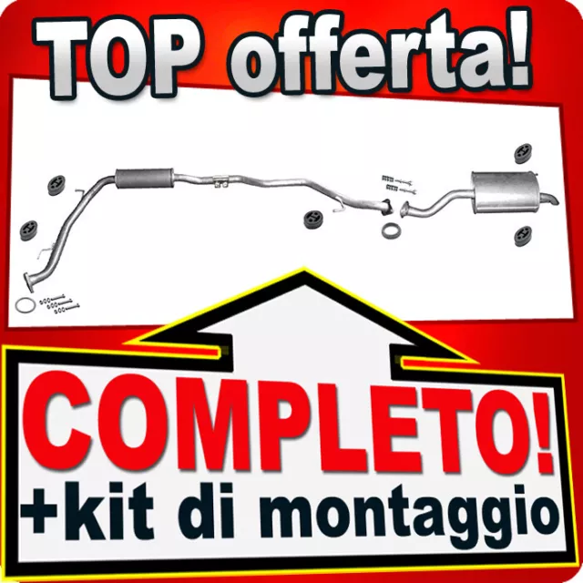 Scarico Completo per HONDA JAZZ II 1.2 1.3 1.4 Marmitta