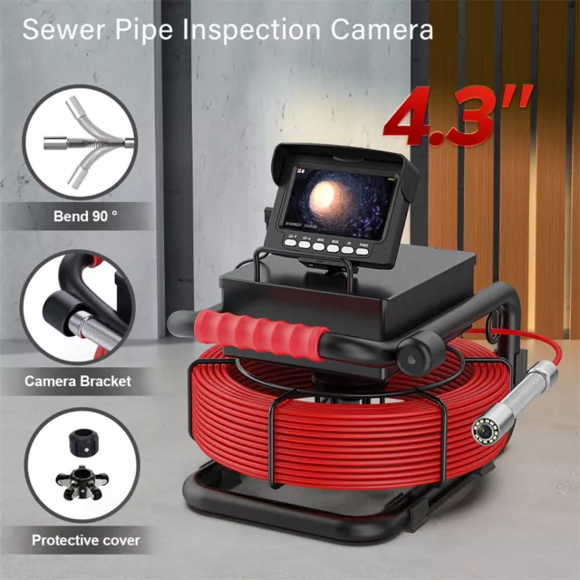 MAOTEWANG Sewer Camera HD Drain 4.3" LCD Monitor 1000TVL Pipe Inspection Camera