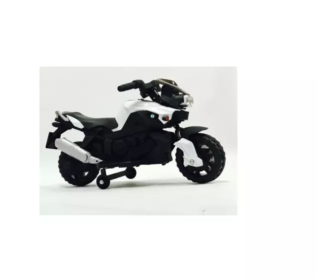 Nuova Moto Motocicletta Elettrica Per Bambini 6V Kid Go Sprint Bianca