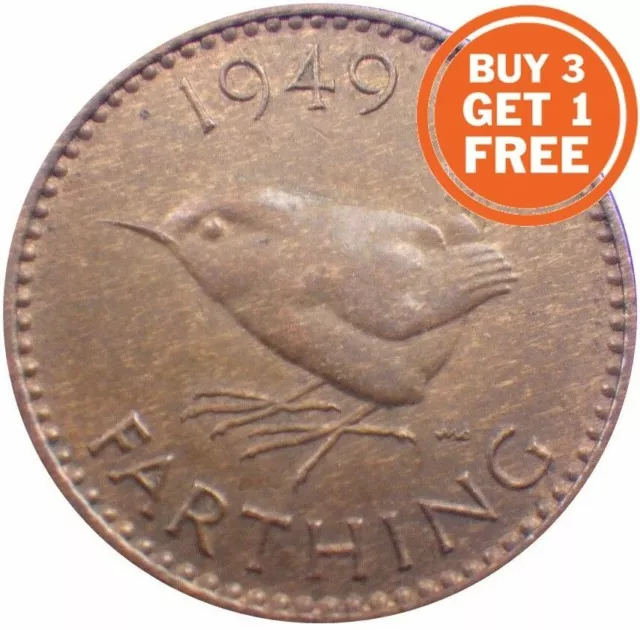 Farthing George Vi Coin Choice Of Year 1937 To 1952