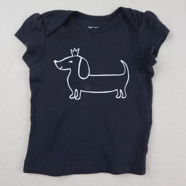 Baby Carters Dog T Shirt Lot Size 3 Month Infant Top Crown Dachshund Puppy 3M