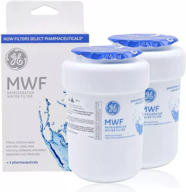 2 PACK GE MWF New   GWF 46-9991 MWFP Smartwater Fridge Water Filter