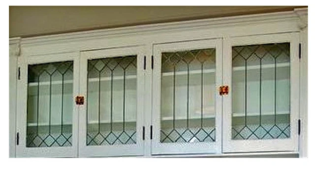 Heritage Lead glass Cabinet Kitchen door inserts