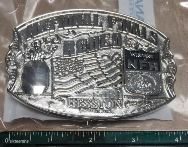 NEW!! Hesston 2021 Silver Plated "Adult" National Finals Rodeo 2