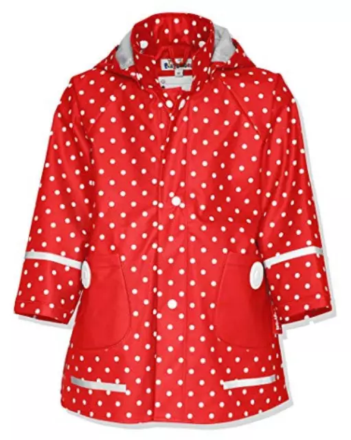 (TG. 80) Playshoes Regen-Mantel Punkte Cappotto Impermeabile, Rosso (Rot (Rot),
