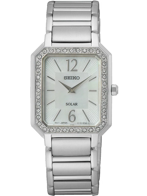 Seiko SUP465P1 Classique Solaire Montre Femme 25mm 3ATM