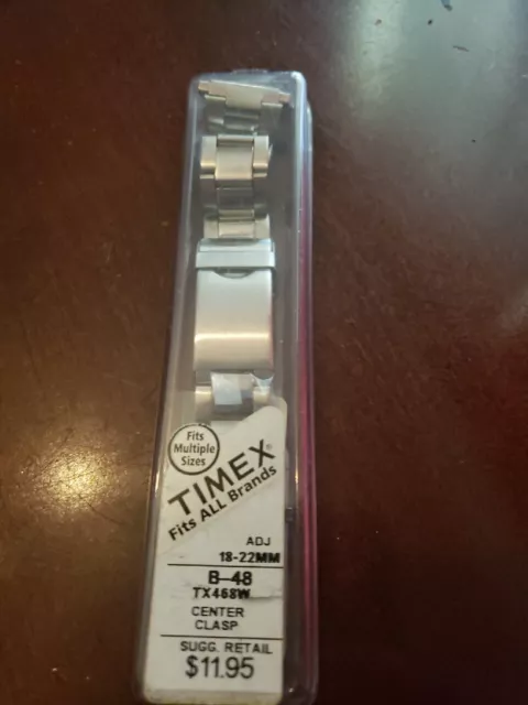 Timex 18-22mm Silver Replacement Watch Band  TX468W